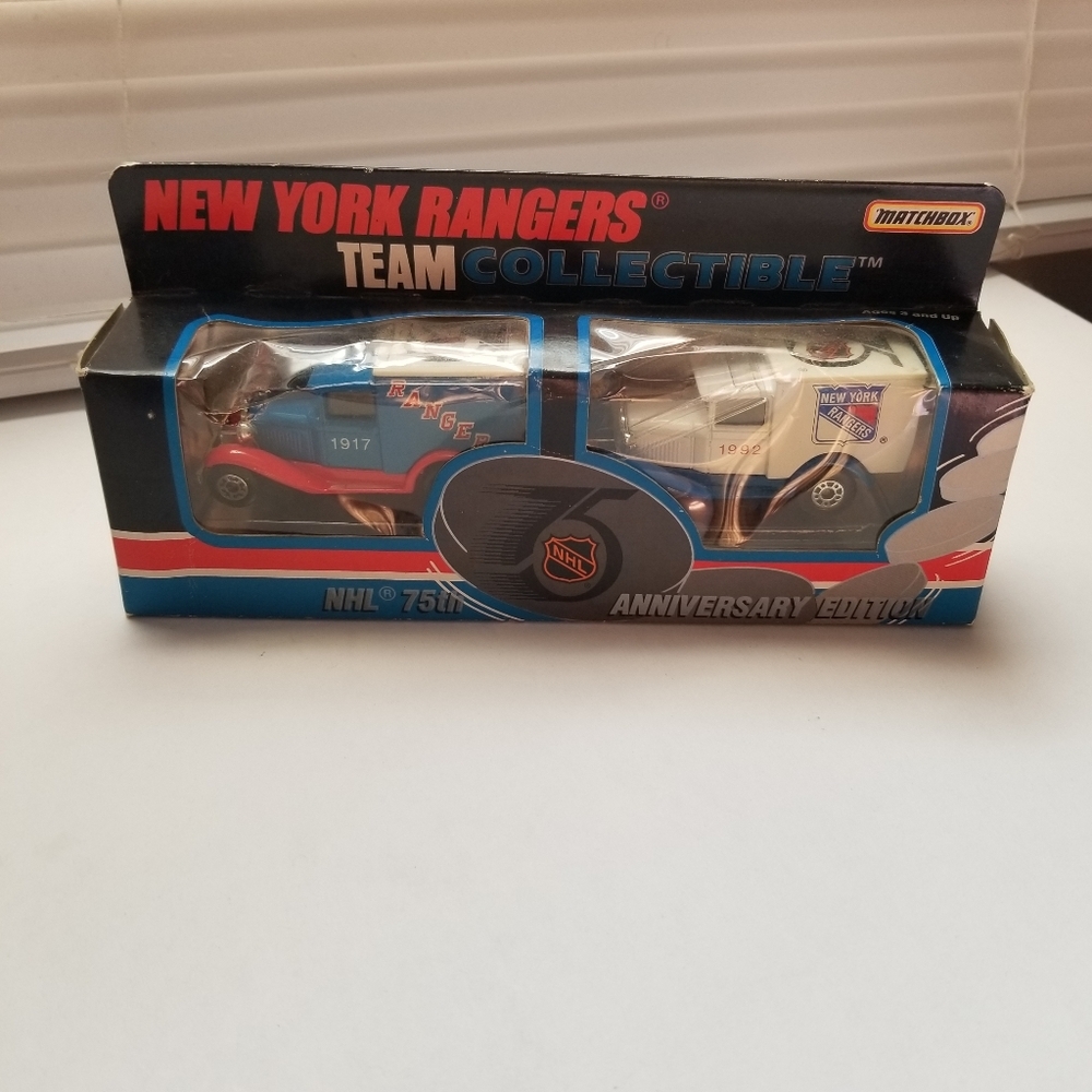 1991 75th Anniversary Edition NHL Matchbox New York Rangers Diecast Vehicles
